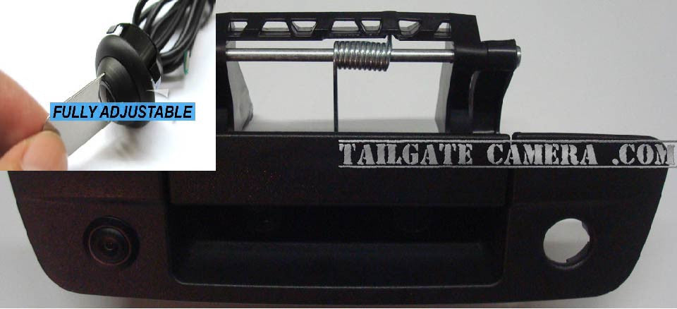 2009-2013 Dodge RAM Adjustable Tailgate Handle Rear view/Back Up Camera with NightVision and Parking Guidance Lines - Backup Camera