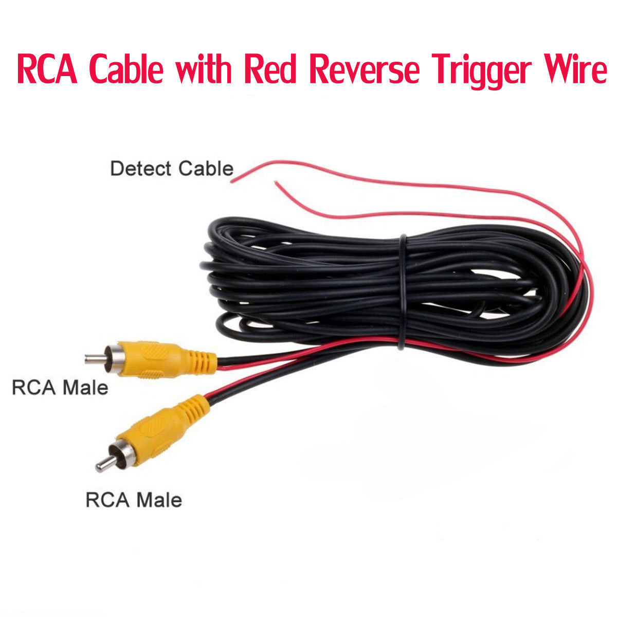 RCA Audio / Video Extension Cable, RCA Male to RCA Female, 16 foot - Backup Camera