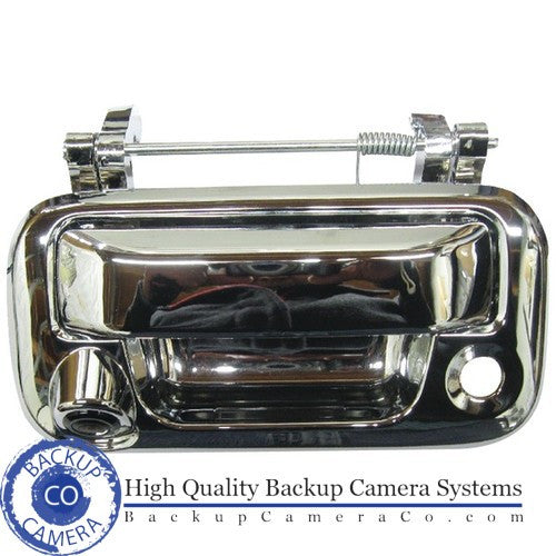 2005-2013 Ford F-Series Chrome Tailgate Handle Rear view Back Up Camera with Night Vision and Parking Guidance Lines - Backup Camera