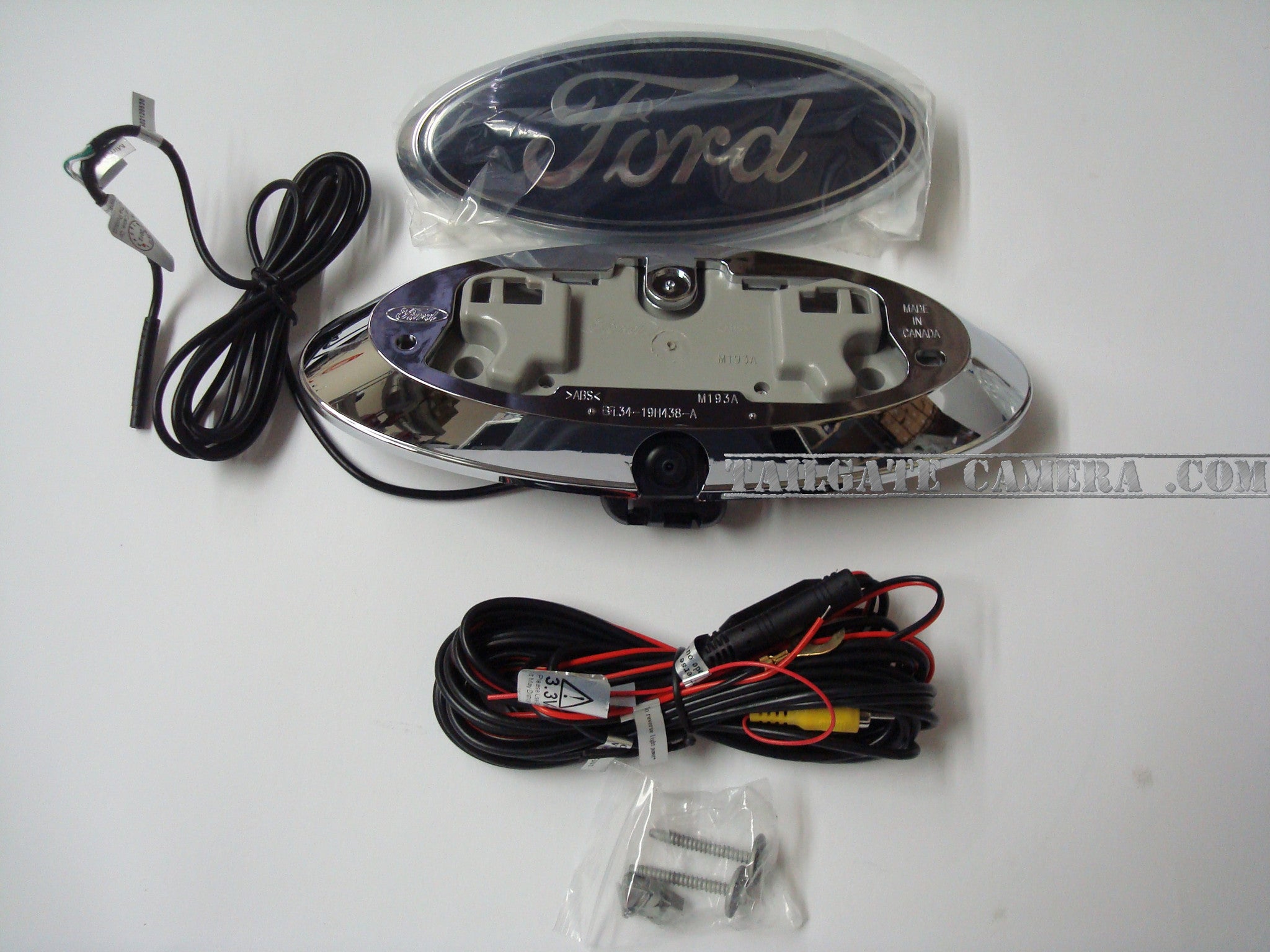Ford F-Series truck  F150, F250, F350 backup camera with Night Vision Technology - OEM Ford Bezel, replaces factory tailgate emblem - Backup Camera