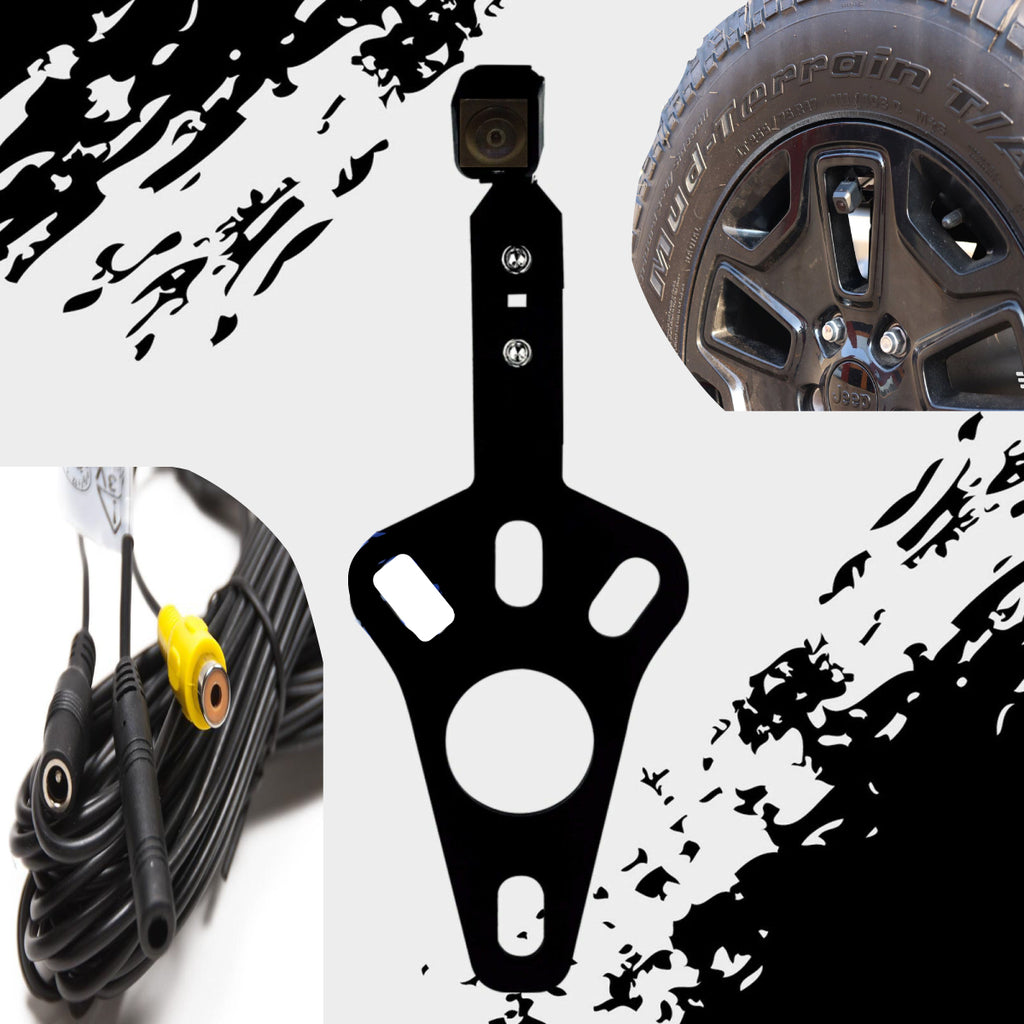 Jeep Wrangler Spare Tire Backup Camera Bracket With HD Camera