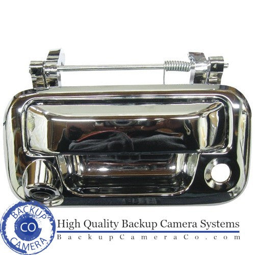 2005-2013 Ford F-Series Chrome Tailgate Handle Rear view Back Up Camera with Night Vision and Parking Guidance Lines - Backup Camera 