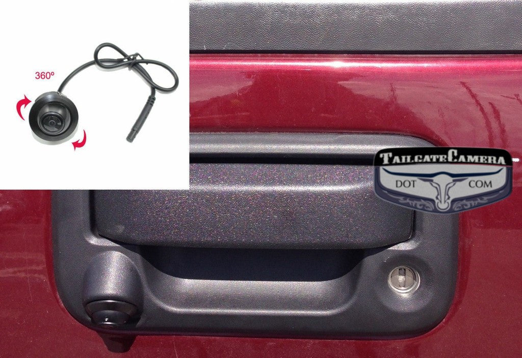 2005-2013 Ford F-Series AdjustableTailgate Handle Rear view Back Up Camera with Night Vision and Parking Guidance Lines